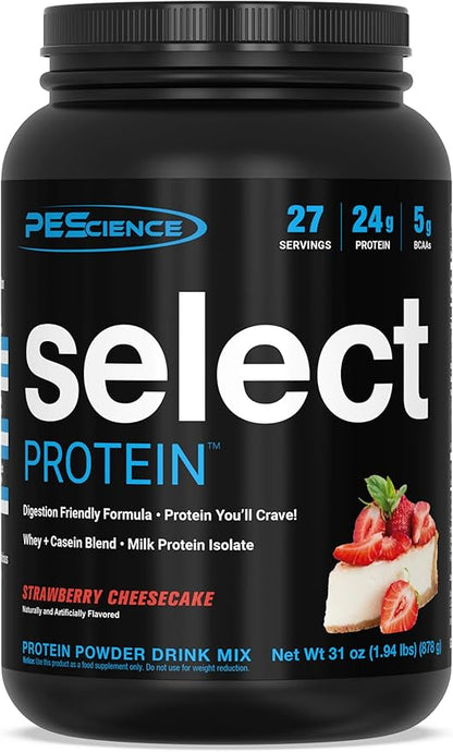 PEScience Select Protein Powder, Whey and Casein Blend, Clean Protein Powder for Women and Men, Low