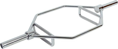Sunny Health & Fitness Strength Training Olympic Hex Bar Barbell, High Load Capacity, Swivel