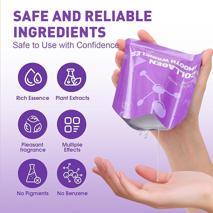 24 Pack Sheet Hydrating Face Masks Skincare, Soothing & Moisturizing Face Mask for All Skin Types