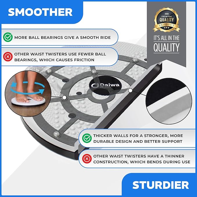 Daiwa Felicity Figure Trimmer Ab Twister Board - Waist Twister Machine for Core & Abs Exercise