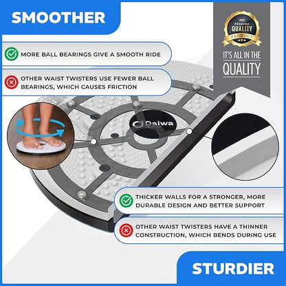 Daiwa Felicity Figure Trimmer Ab Twister Board - Waist Twister Machine for Core & Abs Exercise