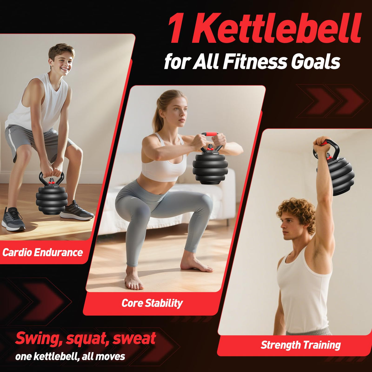 FDS1 Adjustable dumbbell set, 45lbs Free Weights set with upgraded nut, 5 in 1 Weight Set Used as