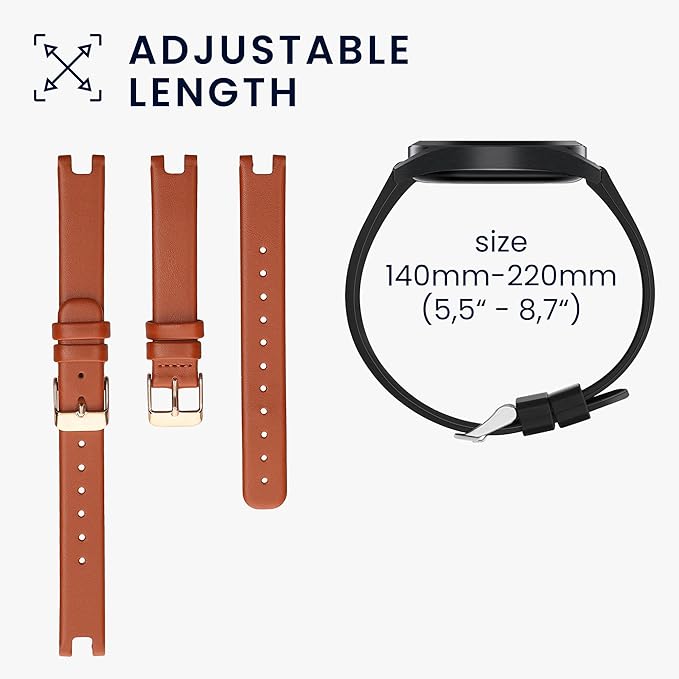 kwmobile Real Leather Watch Strap Compatible with Garmin Lily Sport - Fitness Tracker Replacement