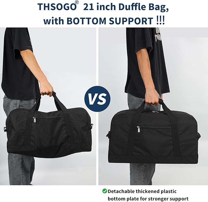 21 inch Gym Bag for Men - 40L Travel Duffel Bag Sport Duffle Bags for Weekend Overnight with Bottom