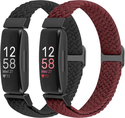Elastic Braided Watch Band Compatible with Fitbit Inspire 3/Inspire 2/Inspire/Inspire HR/Fitbit ace