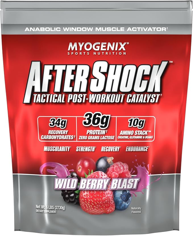 Myogenix Aftershock Post Workout ??Muscle Growth Whey Protein Powder ??Speeds Up Muscle Growth and