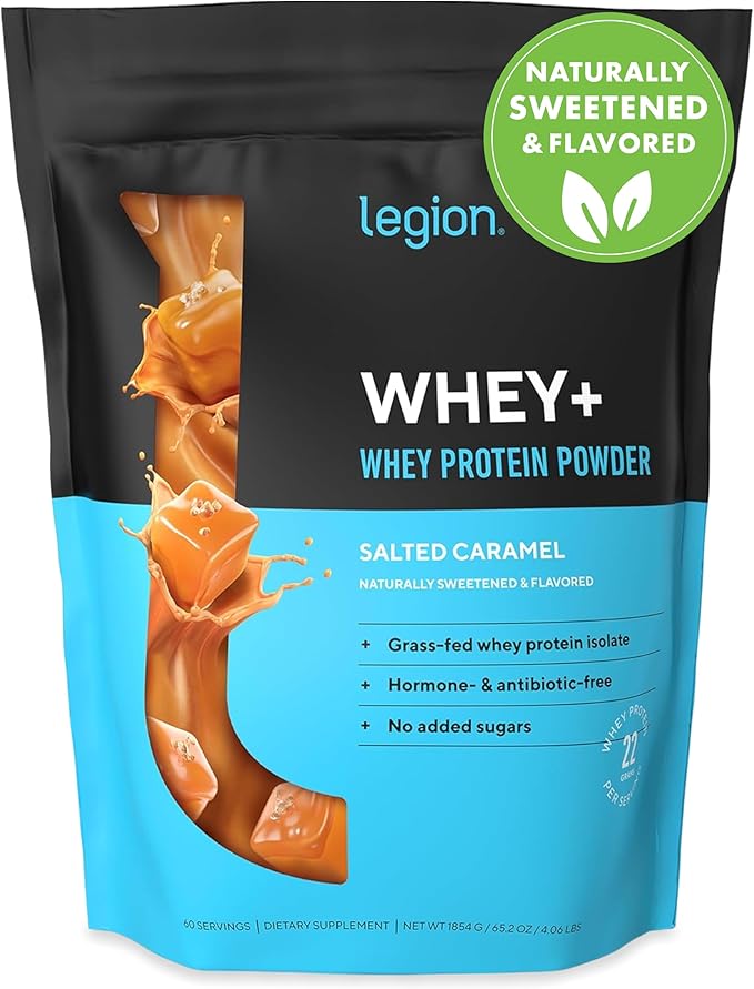 LEGION Whey+ Protein whey Isolate from Grass Fed Cows - Whey Protein Isolate Powder Low Calorie