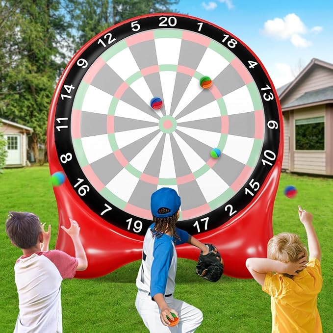 Inflatable Soccer Dart Board, Giant Kick Darts,Indoor Outdoor Lawn Yard Games for Kids Adults