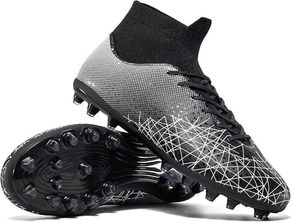 Kids Soccer Cleats High Top Training Youth Football Cleats, Boys Girls Athletic Outdoor