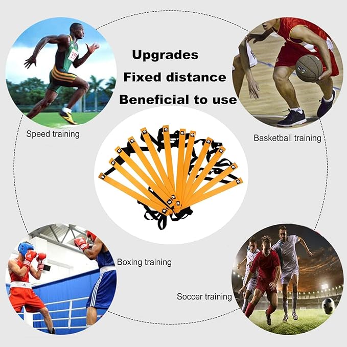 Agility Ladder Speed Agility Training Equipment,1 Agility Ladder 20ft,4 Hurdles,Training Soccer