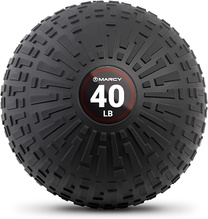 Marcy Slam Ball, 10–50 lbs Dead Weight, Non-Bounce, Sand-Filled Medicine Ball with Durable PVC