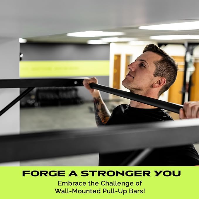 Heavy-Duty Wall Mounted Pull Up Bar - 500 lbs Weight Capacity | Maintain Upper Body Strength & Core