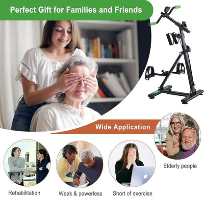 Pedal Exerciser Bike for Seniors, Hand Arm Leg and Knee Physical Therapy Peddler Exercise