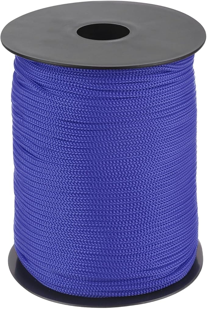 MECCANIXITY 1/8 Inch Polypropylene Rope Braided Ropes, 328ft Nylon Rope Hollow Utility Cord for