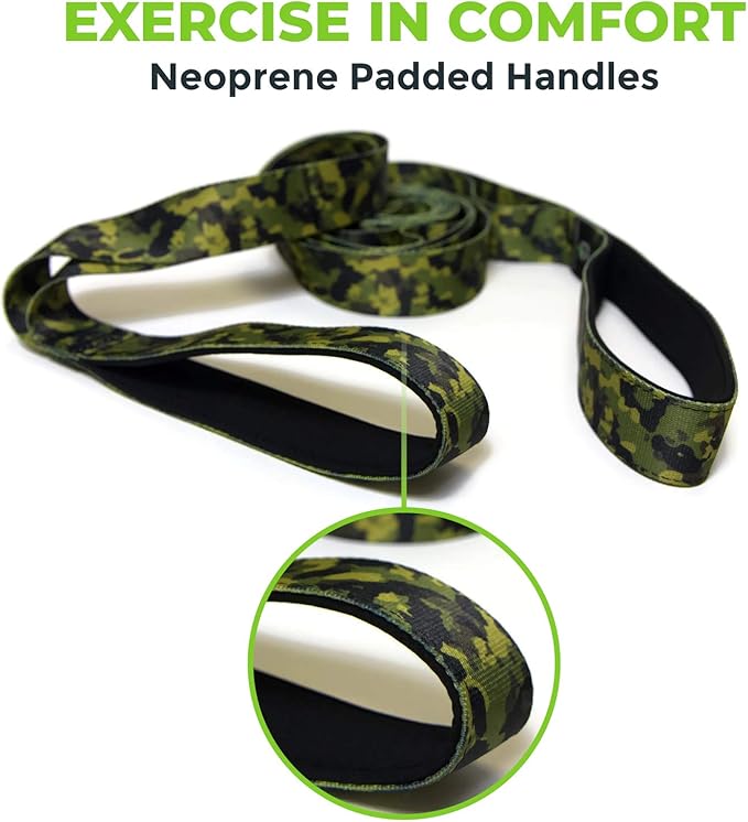 Gradient Fitness Stretching Strap for Physical Therapy, 12 Multi-Loop Stretch Strap 1.5" W x 8' L