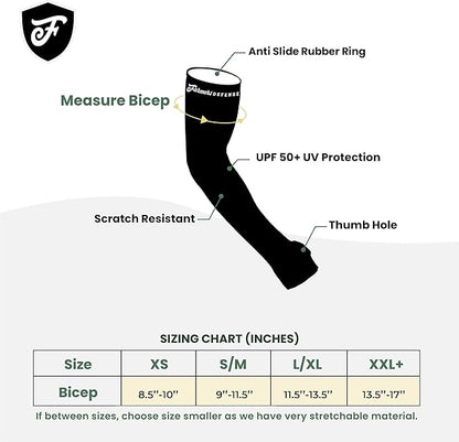 FARMER'S DEFENSE Sleeves | UV Cooling Sleeves | Anti-Scratch Sun Protection Arm Sleeves for