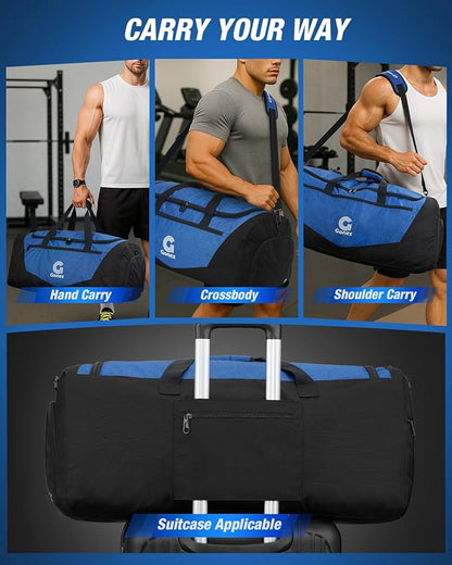 Gonex Gym Duffel Bag with Shoe Compartment Wet Pocket, Large Capacity Sports Duffle Bag for Men