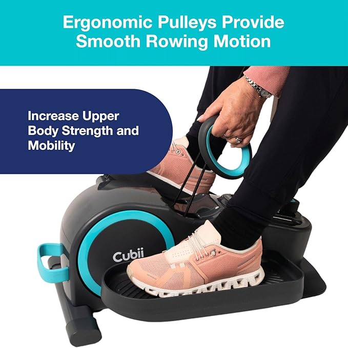 Cubii Total Body - Under Desk Seated Elliptical Pedal Exerciser with Built in Upper Body Resistance