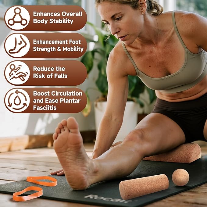 Rocalt Balance Board, Premium Cork Foot Strengthener, Balance Trainers for Enhanced Foot Function