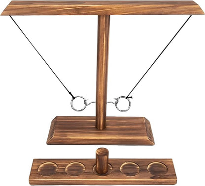 Ring Toss Game for Adults, Hook and Ring Game, Swinging String Hook & Ring Tabletop Battle Game
