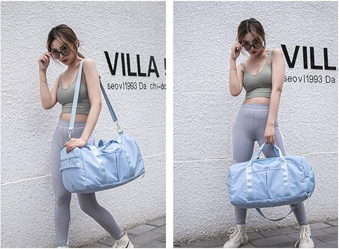 KARRESLY Sports Gym Bag for Women or Men Travel Duffel Bag with Wet Pocket and Shoes Compartment