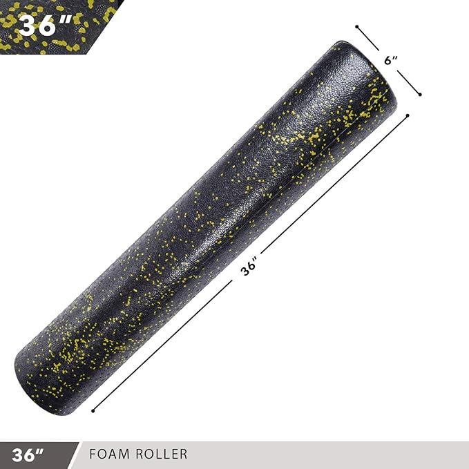 High-Density Round Foam Rollers - 4 Size and 8 Color Options - Massage Rollers for Stretching, Deep