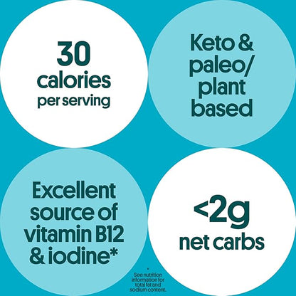 gimMe Organic Roasted Seaweed Sheets, Sea Salt, Keto, Vegan, Gluten Free, Great Source of Iodine