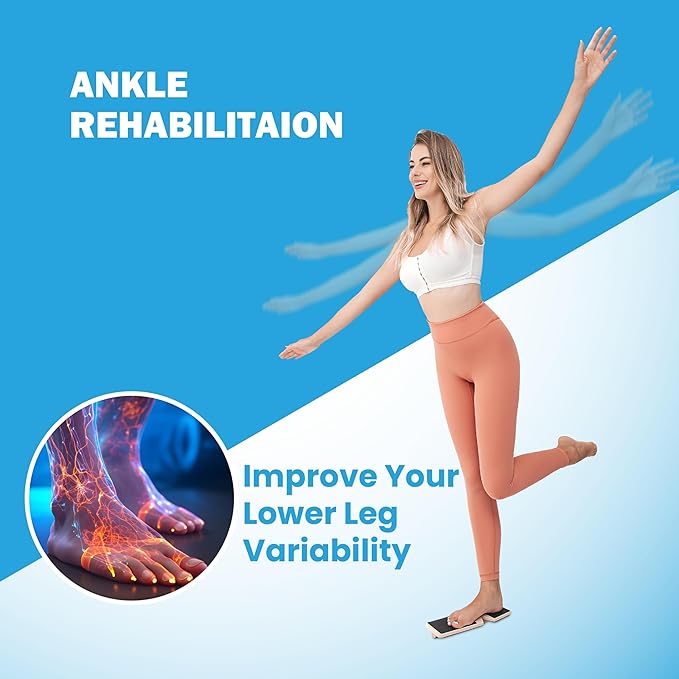 Single Leg Foot Board - Ankle & Foot Exerciser Strengthener, Physical Therapy for Sprained Ankles
