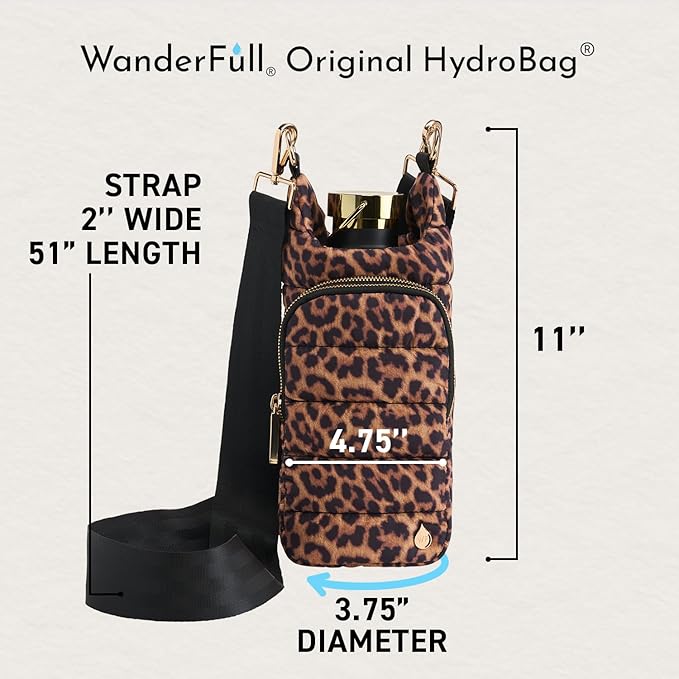 WanderFull® Original HydroBag® Collection, Water Bottle Holder w/Strap & Phone Pocket, Hands-Free