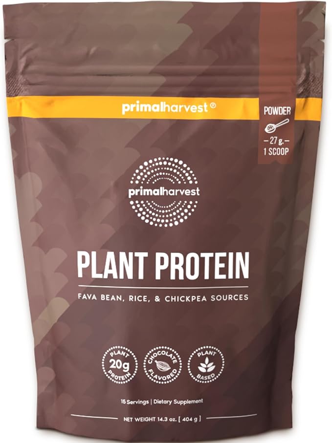 Primal Harvest Vegan Protein Powder for Nutritional Weight Support 20g Plant-Based Protein Per