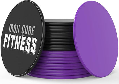 Core Sliders for Working Out 20 Disc (10 Set) Pack, Dual Sided Exercise Gliding Discs for Use on