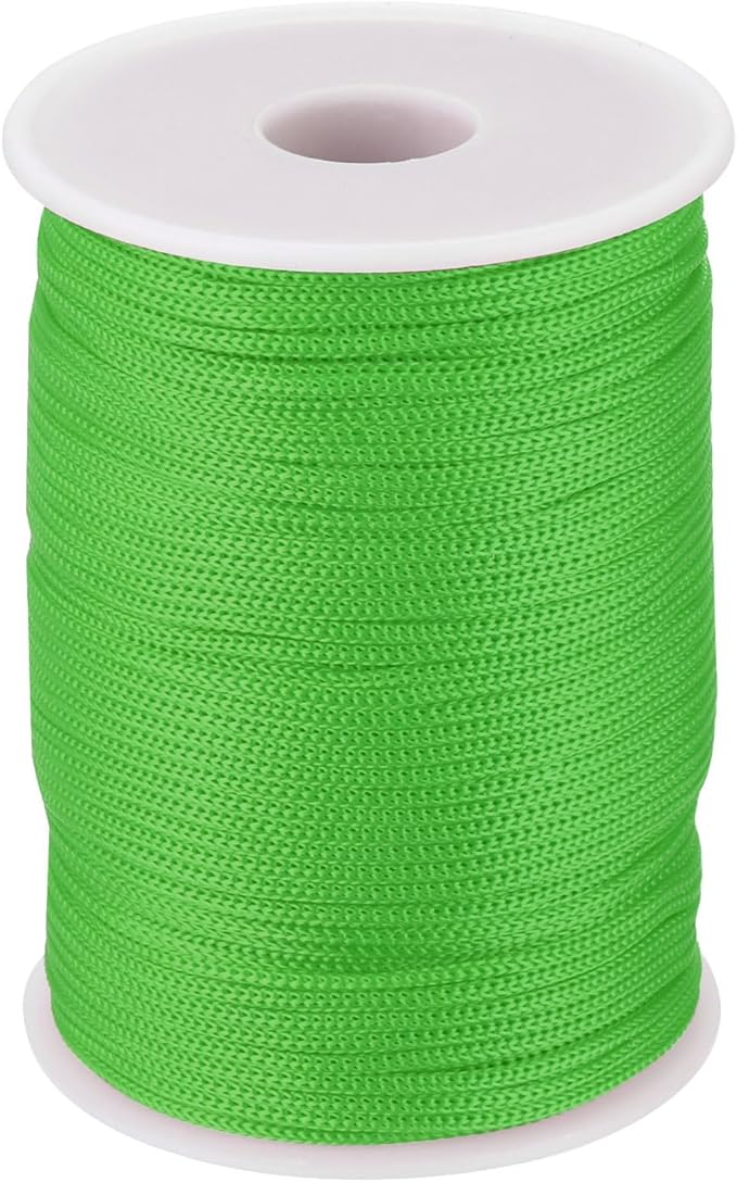 MECCANIXITY 1/12 Inch Polypropylene Rope Braided Ropes, 328ft Nylon Rope Hollow Utility Cord for