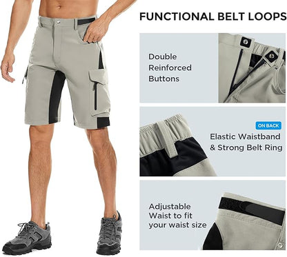 XKTTAC Men's Outdoor Quick Dry Lightweight Stretchy Shorts for Hiking, Tactical, Camping, Travel