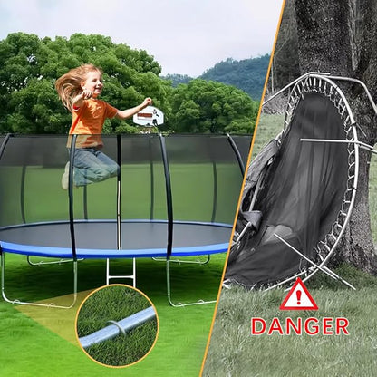 12" Trampoline Stakes Anchors high Wind u Stake for Ground Anchors Heavy Duty Trampoline Anchor