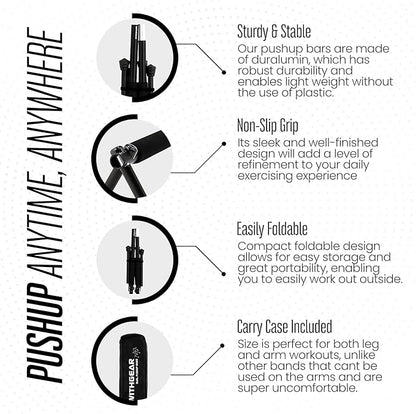 Push Up Bar ??Folding Dip Bar for Home Workout, Lightweight & Portable Strength Training Equipment