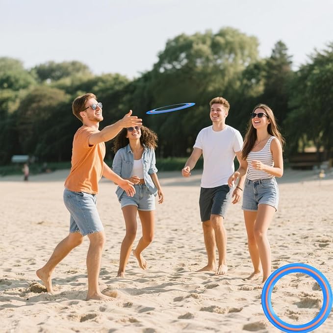 11-inch Flying Ring, 3-Piece Set. A Sports Game for Beach, Backyard, Park, and pet Interaction.