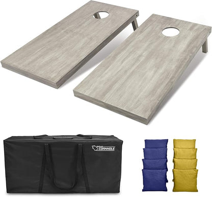 GoSports 4 ft x 2 ft Regulation Size Wooden Cornhole Boards Set - Includes Carrying Case and Bean