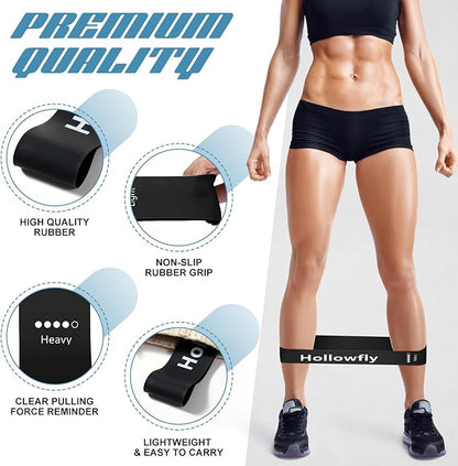 12 Pcs Latex Resistance Loop Exercise Bands for Booty Workout Stretch Exercise Bands Non Slip for