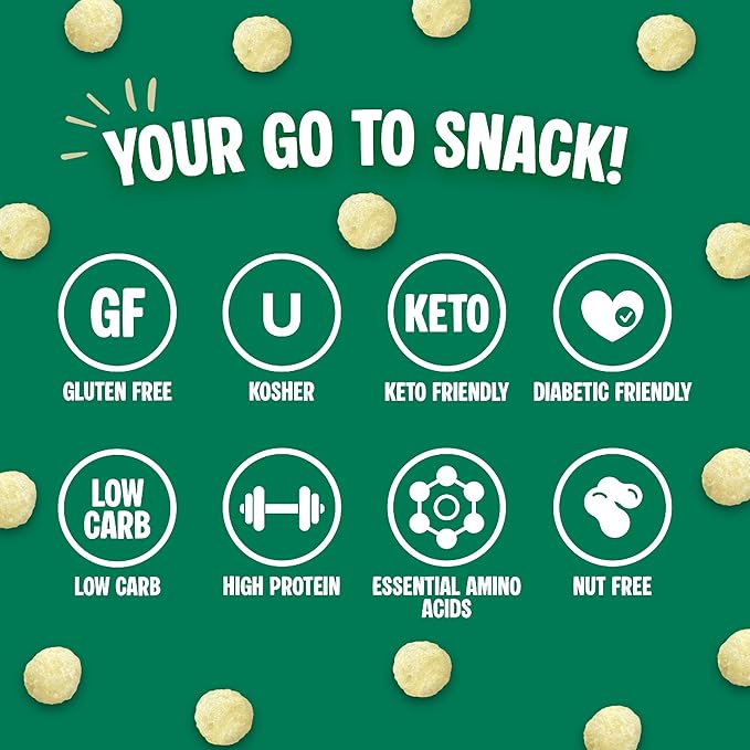 Twin Peaks Protein Puffs - (Sour Cream & Onion), Keto Friendly, Low Carb Snack (300g, 21g Protein