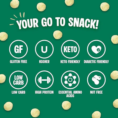 Twin Peaks Protein Puffs - (Sour Cream & Onion), Keto Friendly, Low Carb Snack (300g, 21g Protein