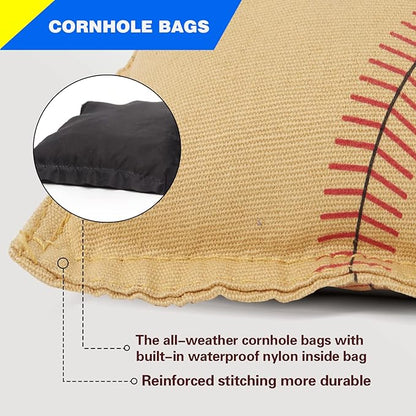 GSE Games & Sports Expert Set of 8 Premium Weather Resistant Cornhole Bags. Regulation Size and