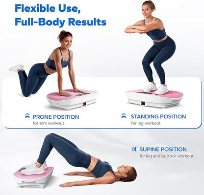 MERACH Vibration Plate Exercise Machine, Slim Vibration Plate for Lymphatic Drainage Weight Loss
