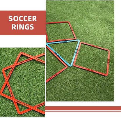 POPETPOP Square Agility Rings, 6pcs Speed Rings, Youth Agility Footwork Training Speed Hurdles