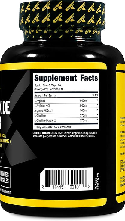 Primaforce Nitric Oxide Booster (2,250mg, 120 Capsules) - 40 Servings of Our Nitric Oxide Boosting