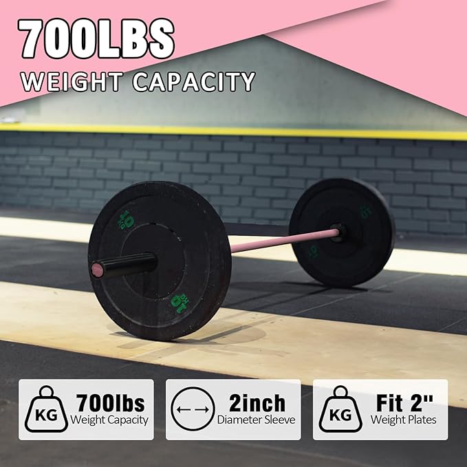 PROOFGOLD 6.6ft/7ft Olympic Barbell Bar 35Lb(15kg)/45LB(20kg) Barbell,Bench Press Bar for Squats