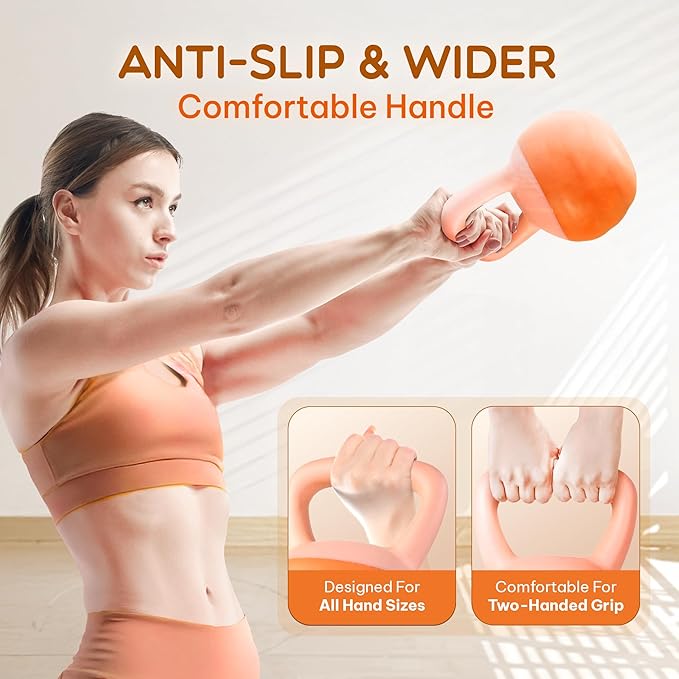 Yes4All Soft Kettlebell, PVC Kettlebells Exercise Weights & Color-Coded Strength Training