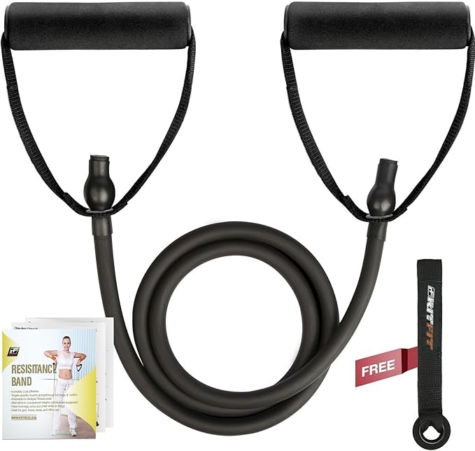 RitFit Single Resistance Exercise Band with Comfortable Handles - Ideal for Physical Therapy