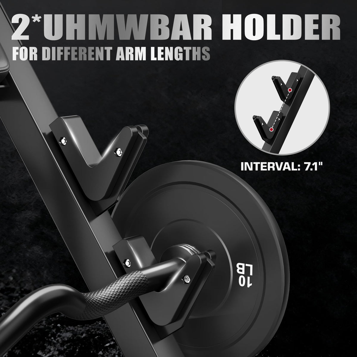 GOIMU PC01 Preacher Curl Bench, Seated Arm Isolated Barbell Dumbbell Bicep Station, Adjustable