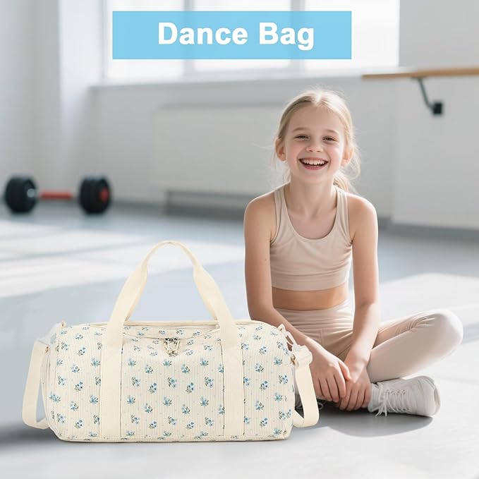 Duffle Bag for Gym Sports Women Girls Workout Travel Bag Weekender with Shoe Compartment and Wet