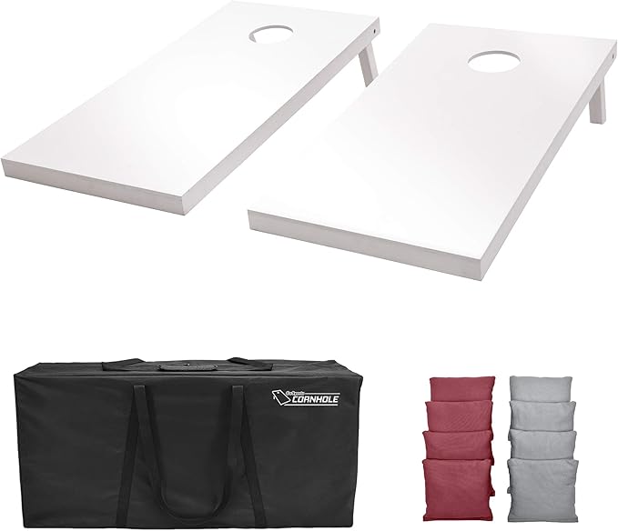 GoSports 4 ft x 2 ft Regulation Size Wooden Cornhole Boards Set - Includes Carrying Case and Over